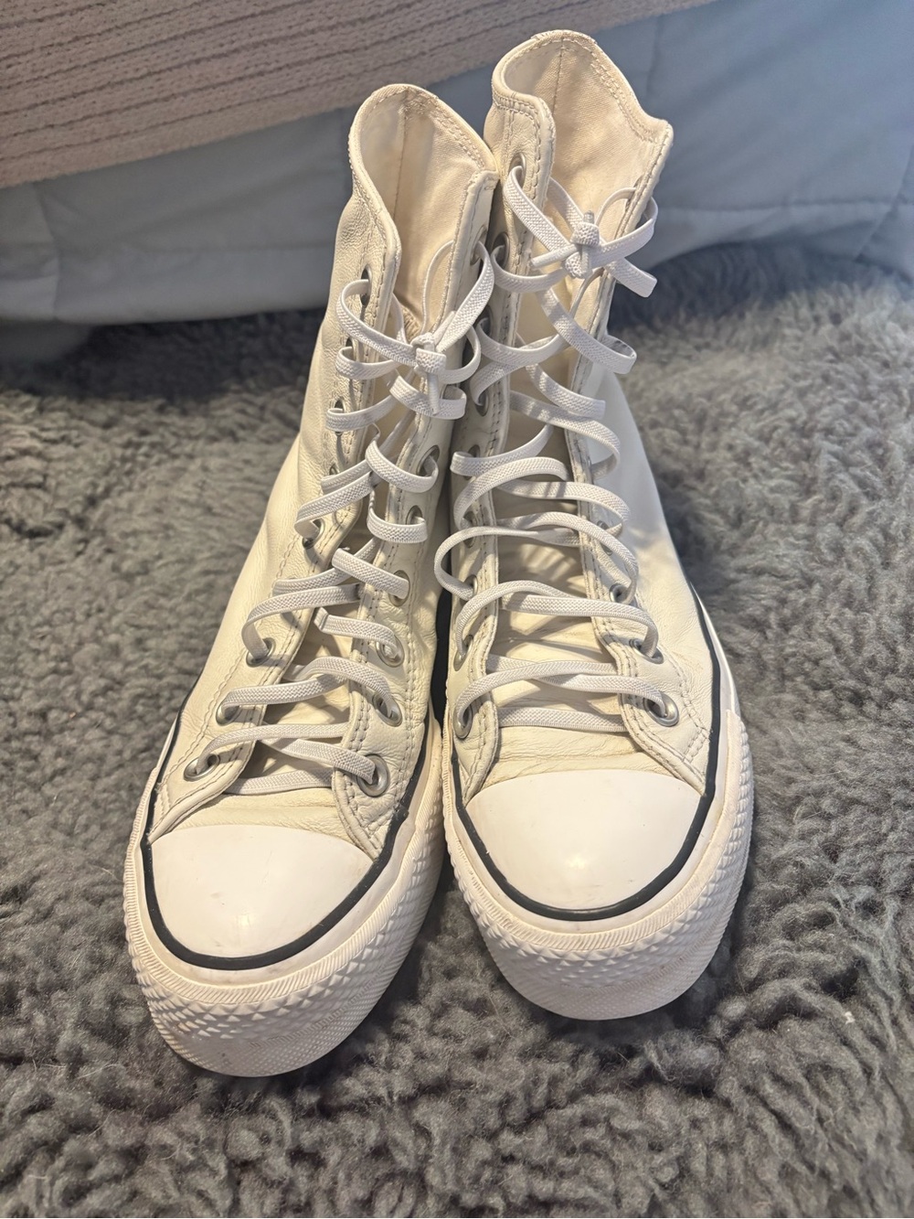 Converse Women's High-Top Platform Leather Sneakers